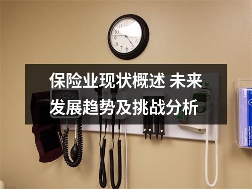 保险业现状概述 未来发展趋势及挑战分析