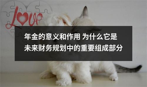 年金的意义和作用 为什么它是未来财务规划中的重要组成部分