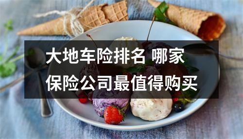 大地车险排名 哪家保险公司最值得购买