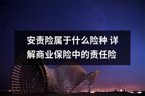 安责险属于什么险种 详解商业保险中的责任险