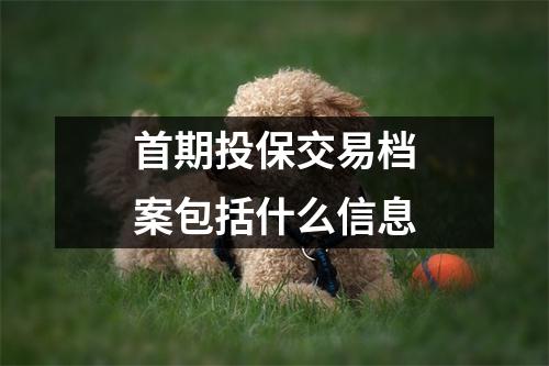 首期投保交易档案包括什么信息