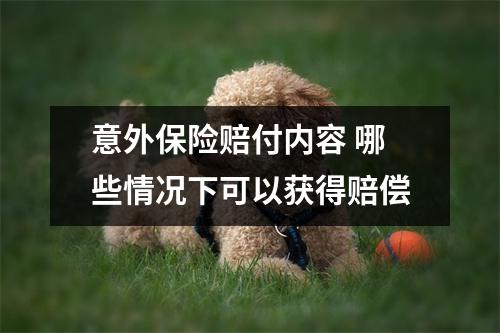 意外保险赔付内容 哪些情况下可以获得赔偿