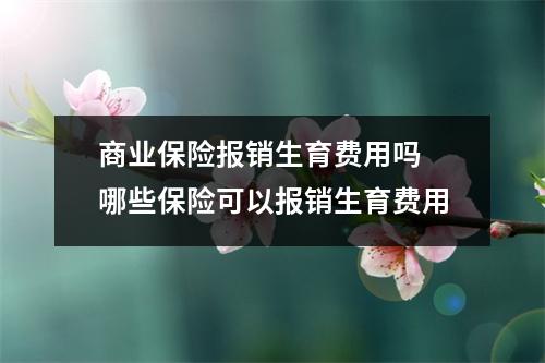 商业保险报销生育费用吗 哪些保险可以报销生育费用