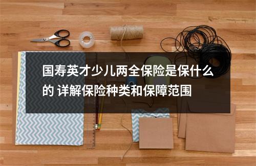 国寿英才少儿两全保险是保什么的 详解保险种类和保障范围