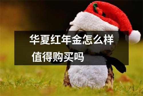 华夏红年金怎么样 值得购买吗 