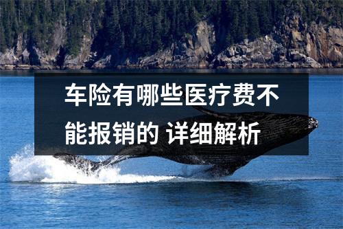 车险有哪些医疗费不能报销的 详细解析