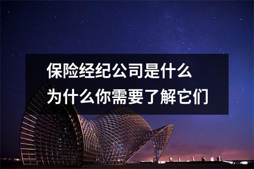保险经纪公司是什么 为什么你需要了解它们