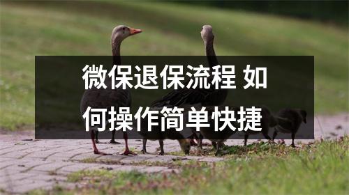 微保退保流程 如何操作简单快捷