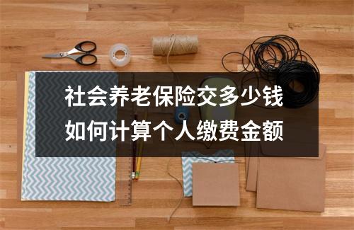 社会养老保险交多少钱 如何计算个人缴费金额