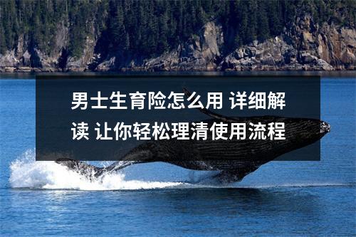男士生育险怎么用 详细解读 让你轻松理清使用流程