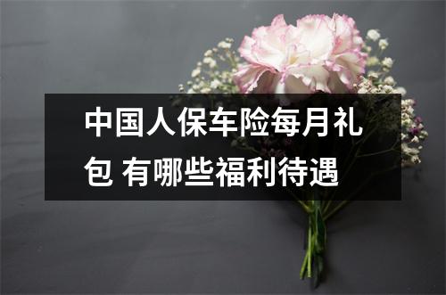 中国人保车险每月礼包 有哪些福利待遇