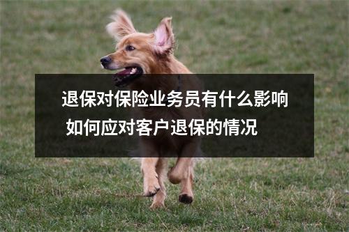 退保对保险业务员有什么影响 如何应对客户退保的情况