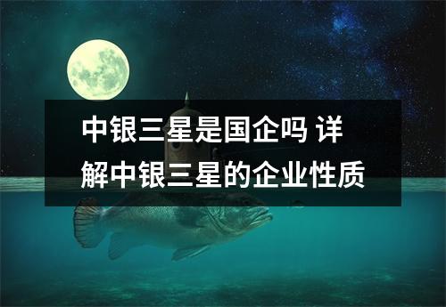 中银三星是国企吗 详解中银三星的企业性质