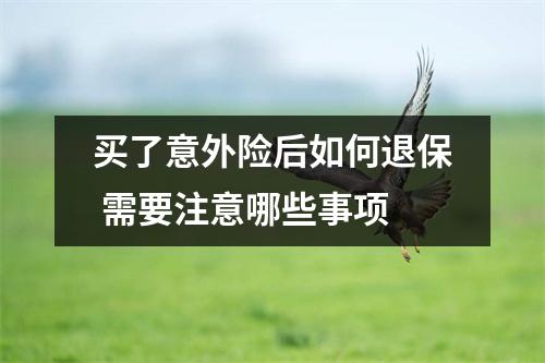 买了意外险后如何退保 需要注意哪些事项