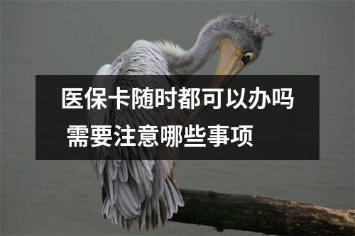 医保卡随时都可以办吗 需要注意哪些事项