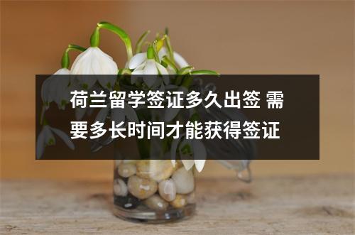 荷兰留学签证多久出签 需要多长时间才能获得签证 