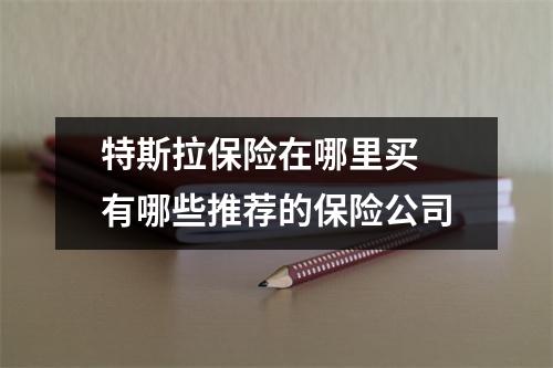 特斯拉保险在哪里买 有哪些推荐的保险公司