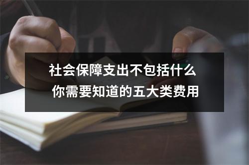 社会保障支出不包括什么  你需要知道的五大类费用