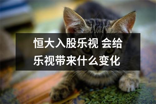 恒大入股乐视 会给乐视带来什么变化 