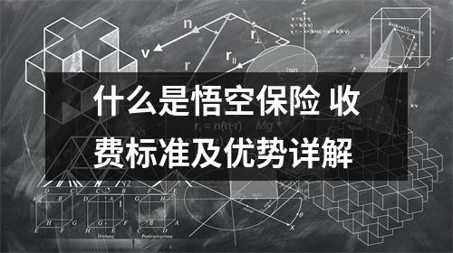 什么是悟空保险 收费标准及优势详解