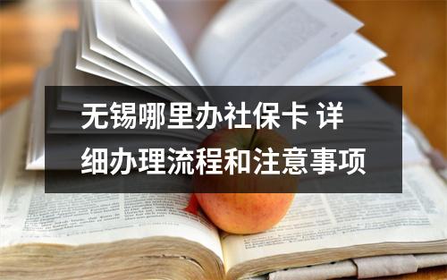 无锡哪里办社保卡 详细办理流程和注意事项