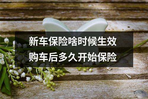 新车保险啥时候生效 购车后多久开始保险