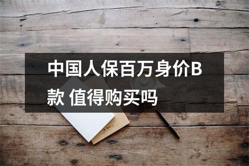 中国人保百万身价B款 值得购买吗 