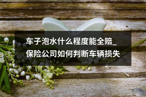 车子泡水什么程度能全赔_保险公司如何判断车辆损失