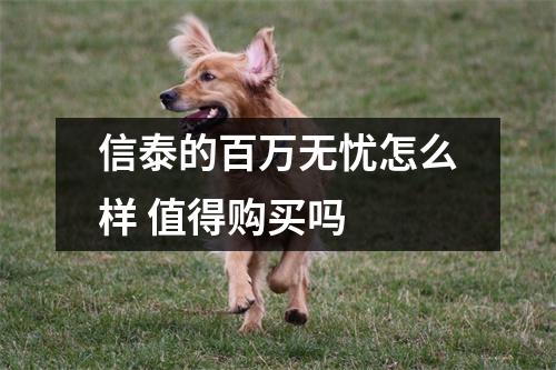 信泰的百万无忧怎么样 值得购买吗 