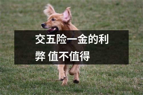 交五险一金的利弊 值不值得 