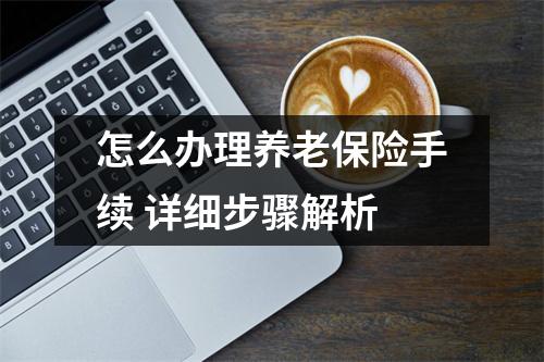 怎么办理养老保险手续 详细步骤解析