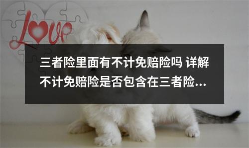 三者险里面有不计免赔险吗 详解不计免赔险是否包含在三者险中