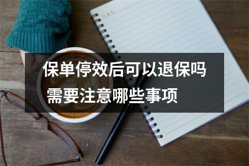 保单停效后可以退保吗 需要注意哪些事项