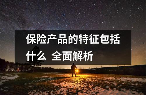 保险产品的特征包括什么 全面解析