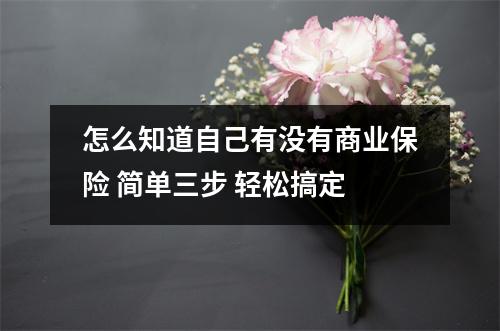 怎么知道自己有没有商业保险 简单三步 轻松搞定