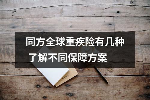 同方全球重疾险有几种 了解不同保障方案