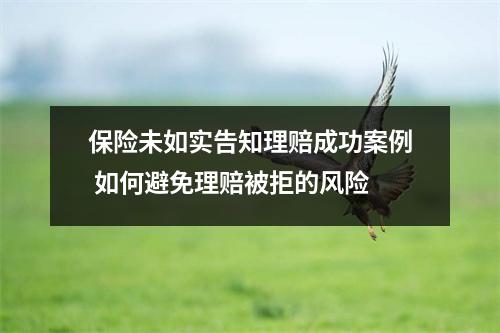 保险未如实告知理赔成功案例 如何避免理赔被拒的风险