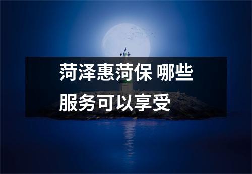 菏泽惠菏保 哪些服务可以享受