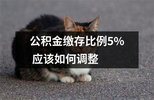 公积金缴存比例5% 应该如何调整 