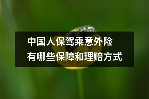 中国人保驾乘意外险 有哪些保障和理赔方式