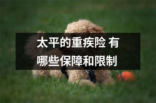 太平的重疾险 有哪些保障和限制