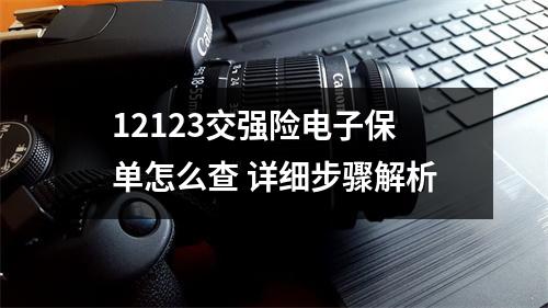 12123交强险电子保单怎么查 详细步骤解析