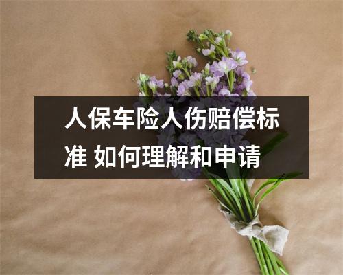 人保车险人伤赔偿标准 如何理解和申请