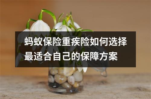 蚂蚁保险重疾险如何选择最适合自己的保障方案