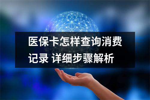 医保卡怎样查询消费记录 详细步骤解析