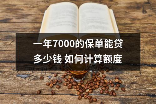 一年7000的保单能贷多少钱 如何计算额度