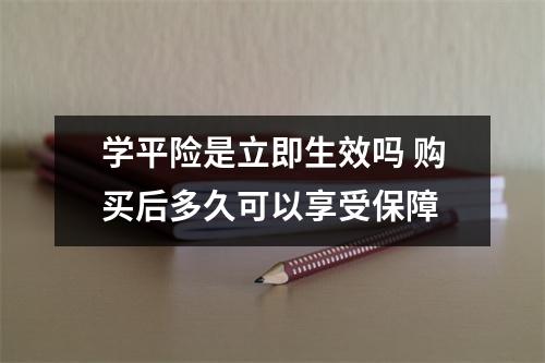 学平险是立即生效吗 购买后多久可以享受保障