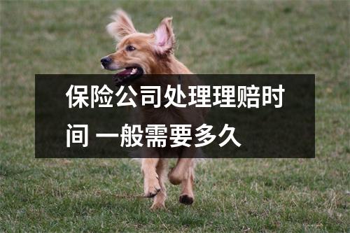 保险公司处理理赔时间 一般需要多久
