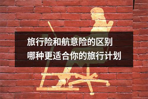 旅行险和航意险的区别 哪种更适合你的旅行计划