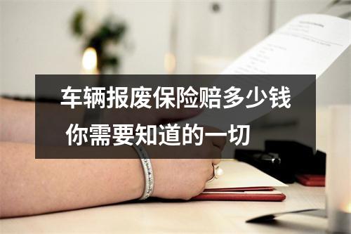 车辆报废保险赔多少钱 你需要知道的一切